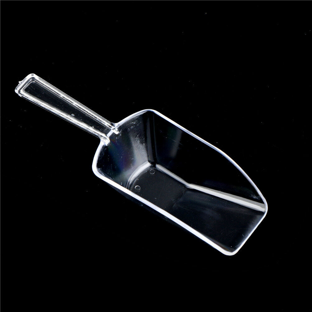 3pcs Clear Plastic Ice Scoops Sweets Candy Buffet Wedding Party Bar Accessor Tt