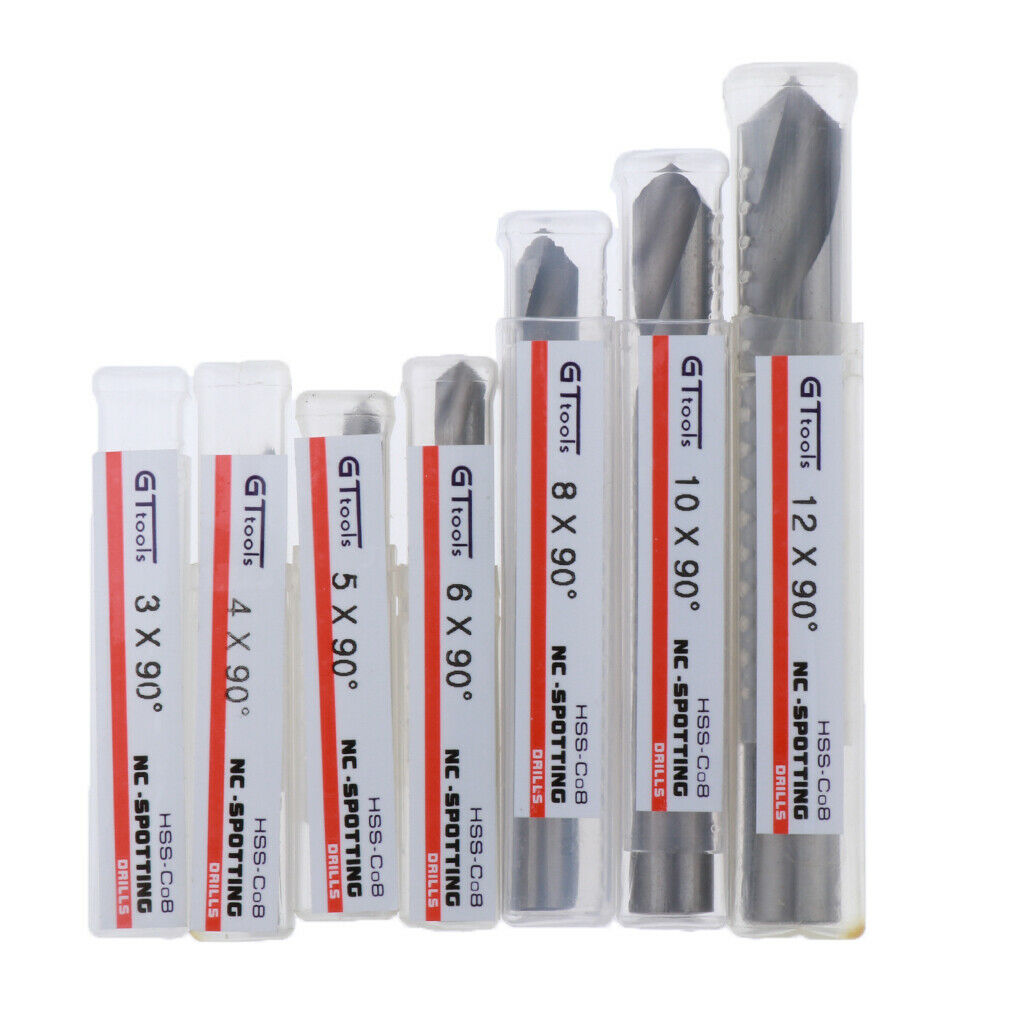 7pcs Titanium-plated NC Fixed-point Drill Metal Woodworking Fixed-point Tool