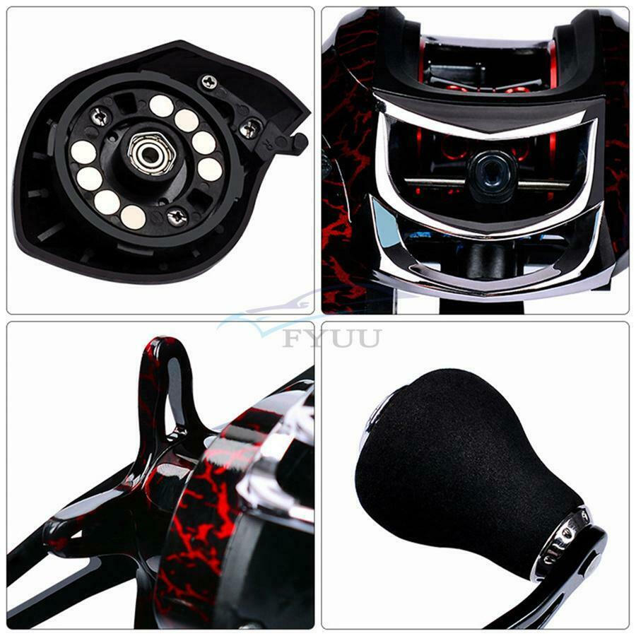 Right Hand Magnetic Brake Throwing System 18+1BB 7.1:1 Gear Ratio Fishing Reel