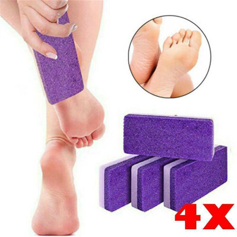 4Pcs Pumice Sponge Exfoliating Hard Dead Skin Callus Remover Scrub Pedicure NEW