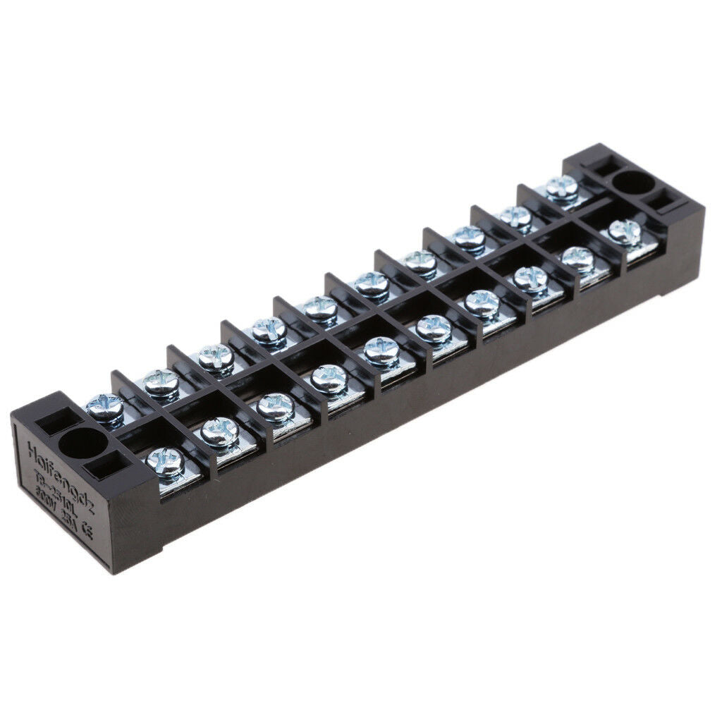 10 Position Barrier Terminal Block Circuit Strip Electrical Connection