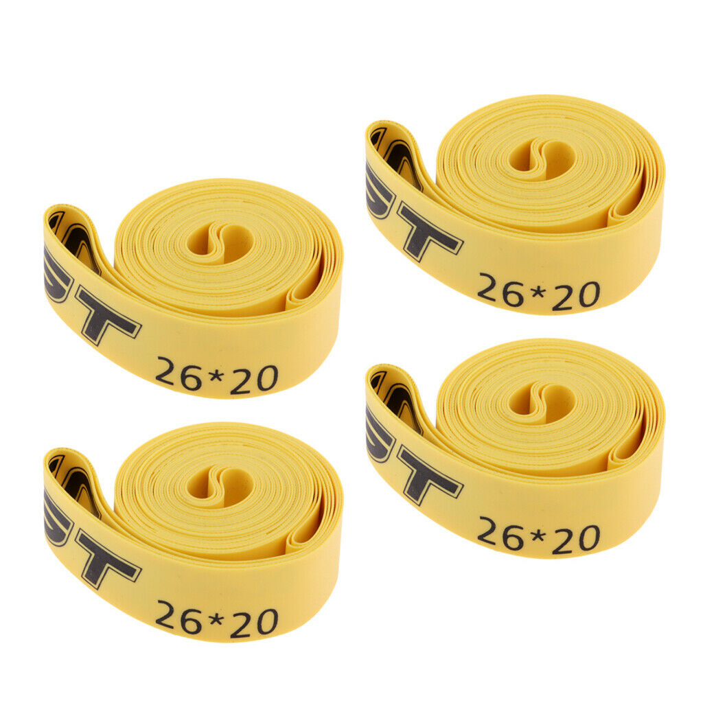4Pcs Bicycle Tire Rim Liner Anti Puncture Tape Mountain Bike Inner Tube Pad 26''