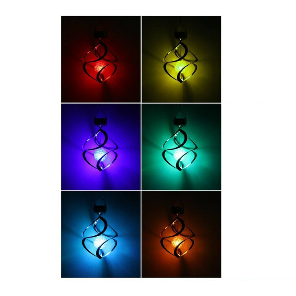 Solar Wind Chimes Outdoor LED Lamp Hanging Windchime Light Home Yard Decor