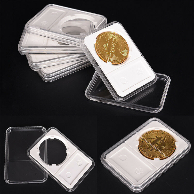 Acrylic Coin Holder Protector Collection Box Coin Storage Box Case