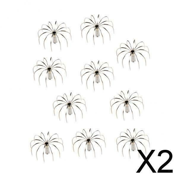 2X 10pcs Stainless Steel Squid Jig Hook Octopus Hook Simulation Bait 4.5cm