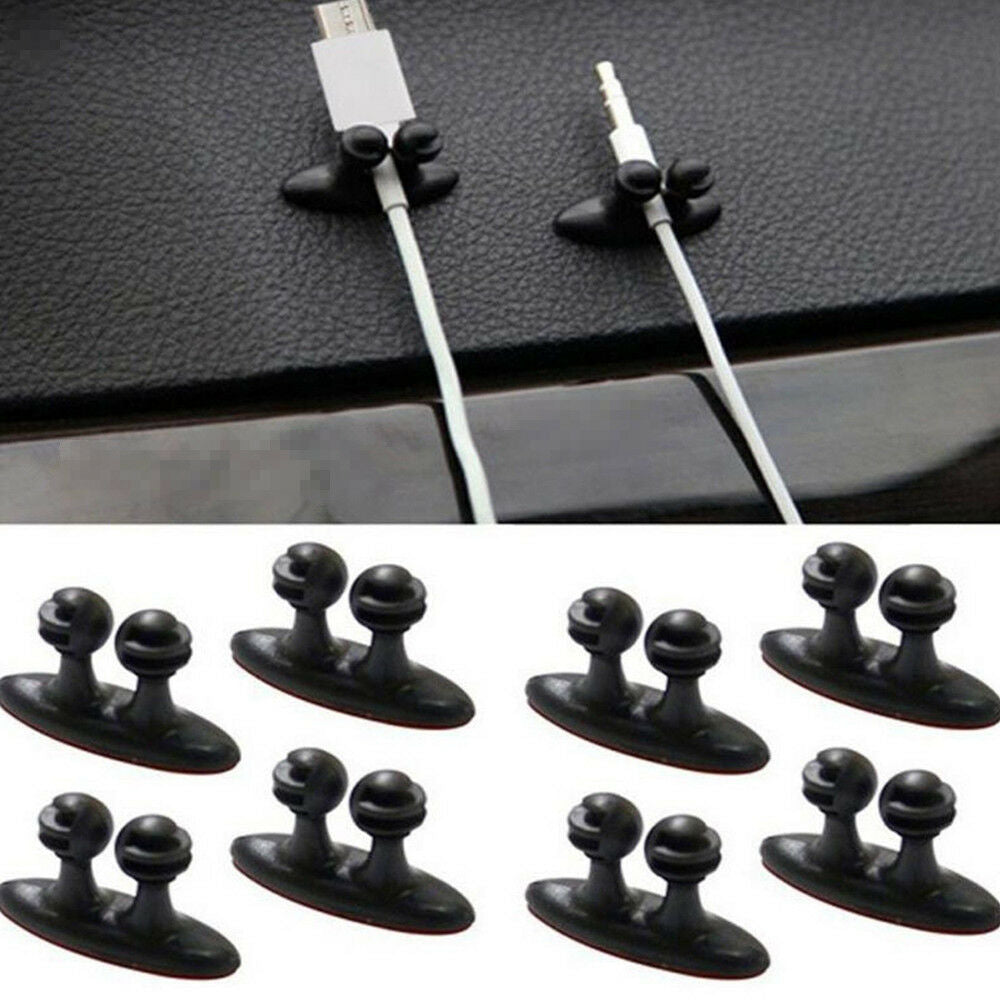 Car Charger Line Headphone/USB Cable Car Clip Interior Accessories 8Pcs/set