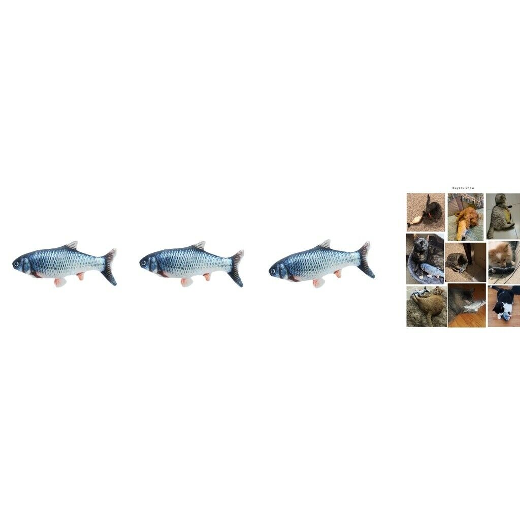 3pcs Kitten Electric Moving Fish Toys Cat Kicker Toys For Cat Kitten Catfish
