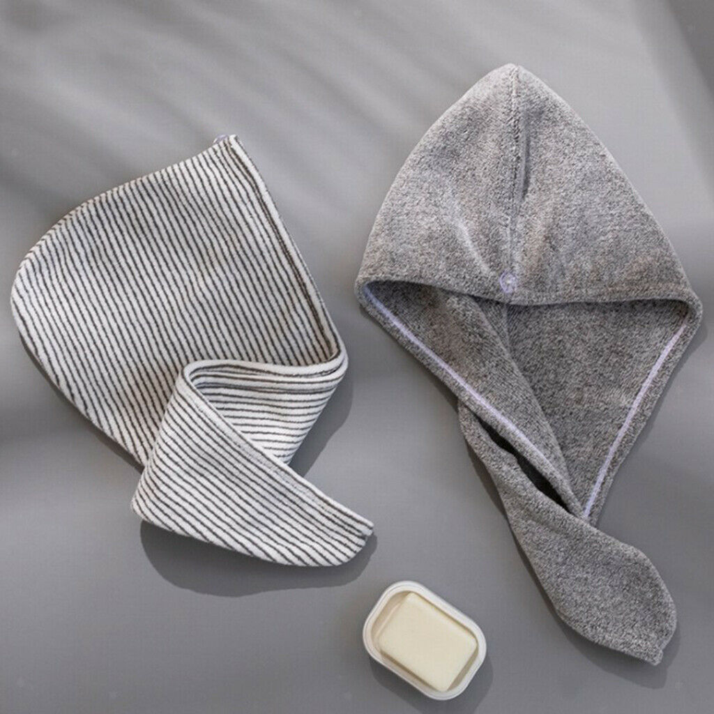 2x 10"x24" Microfiber Hair Towel Wrap Twist Hair for Drying Curly Long Hair