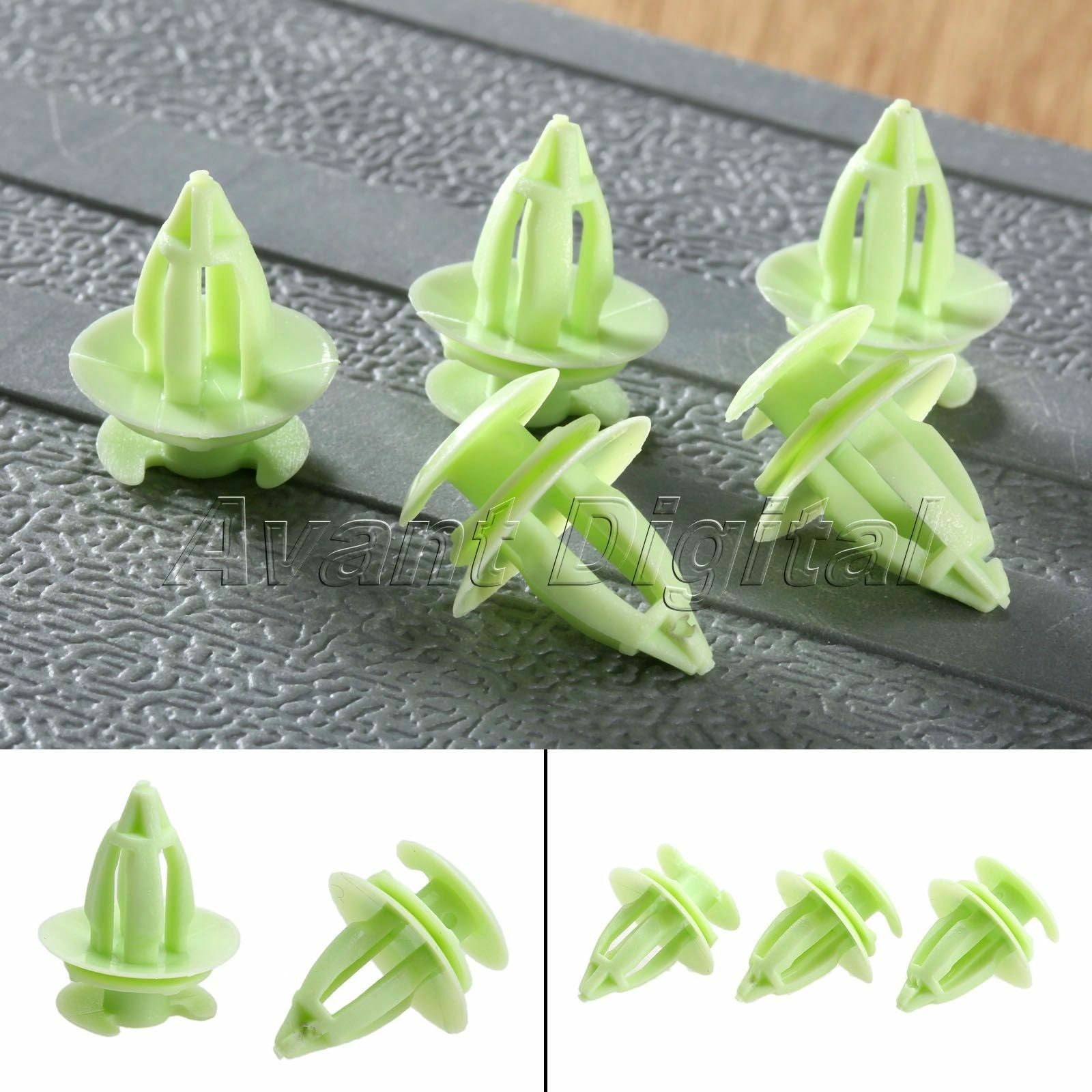 50X Green Car Interior Door Trim Panel Push Retainer Clip Fastener for Car