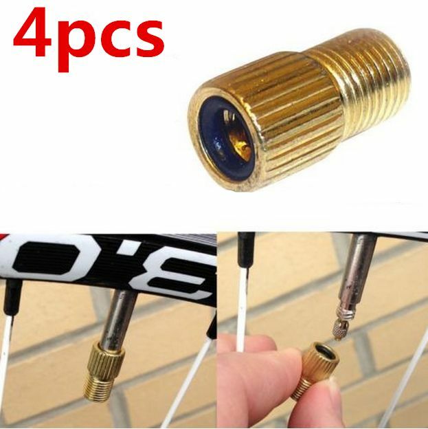 4* Presta to Schrader Valve Adapter Converter Road Bike Cycle Bicycle Pump-Tube