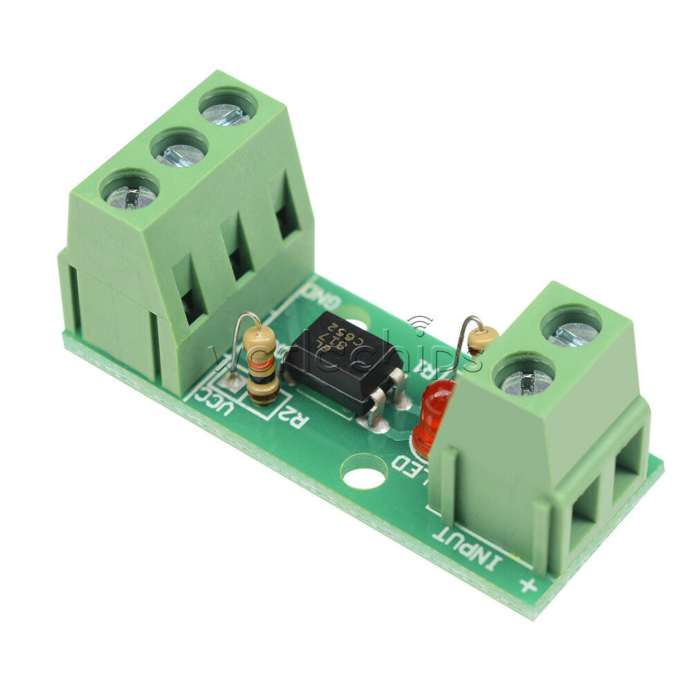 80KHz 1-Channel Optocoupler Isolation Module Input 12V No Din Rail Holder PLC