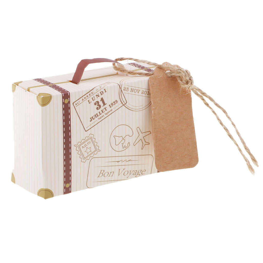 50 Pcs Beautiful Mini Luggage Storage Wedding Candy Box Wedding