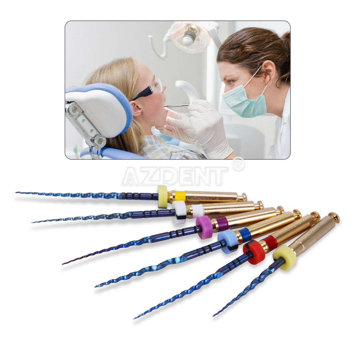 50X Dental Endodontic Niti Heat Activated Rotary Files Engine Use SX-F3 25mm