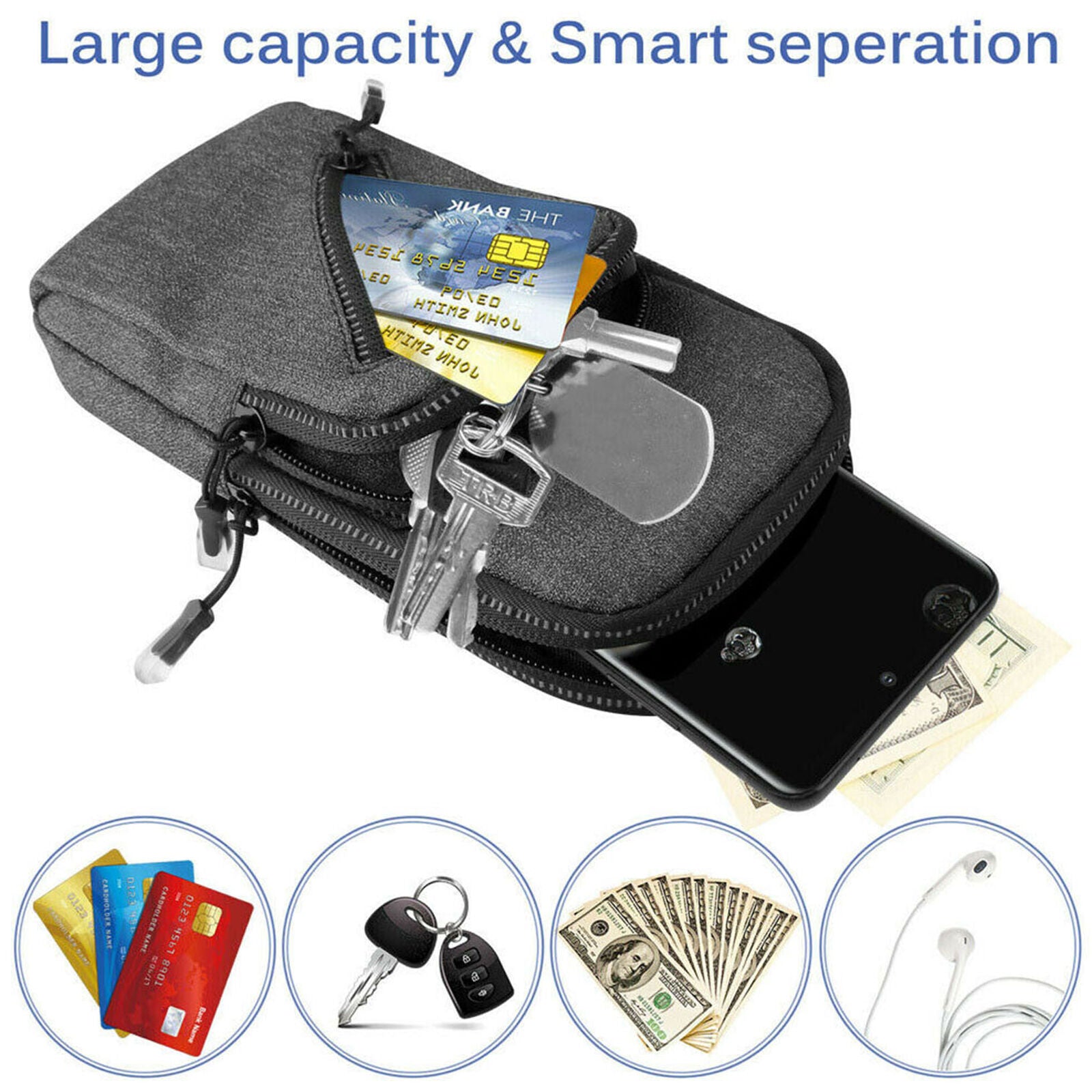 Armband Phone Holder Case Sports Gym Running Jogging Arm Band Bag For Cell Phone