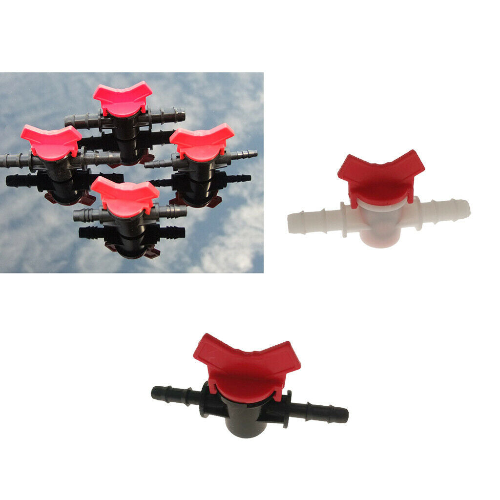 2PCS Straight Liquid Water Shut Off Valve Petcock Water Pump Hose 8mm&10mm