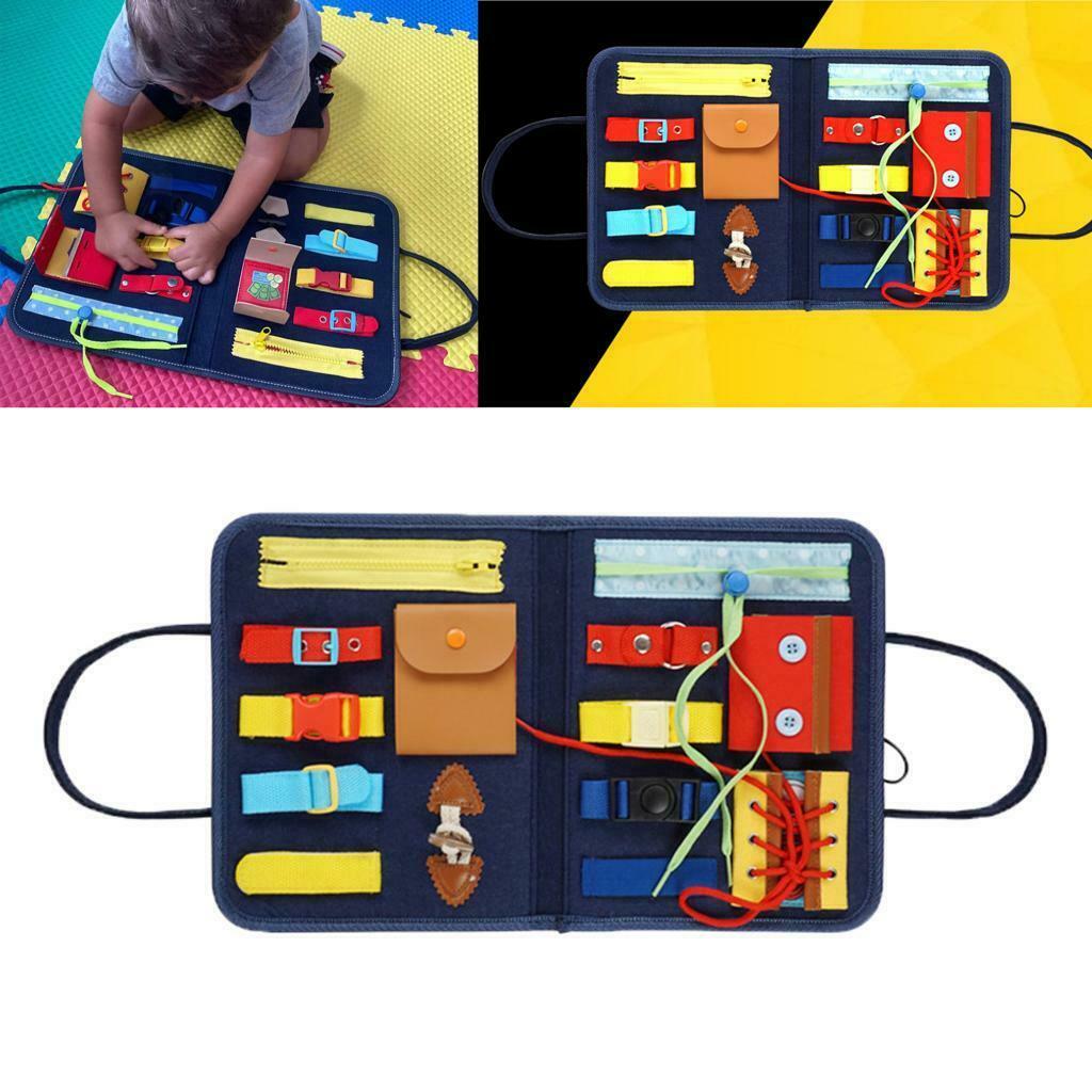 Toddler Busy Board - Montessori Basic Skills Toys - Learn to Dress
