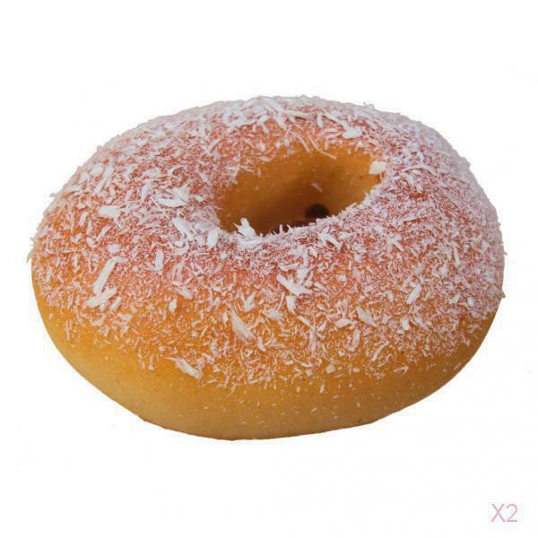 2x Realistic Donut Food Bread Kitchen Pretend Food