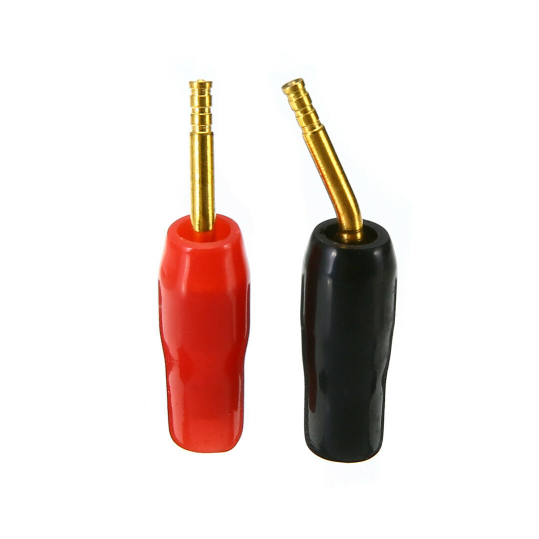 10pcs Banana Wire Pin Plug Speaker Connectors Screw Lock 2mm For Wire Cable Hifi