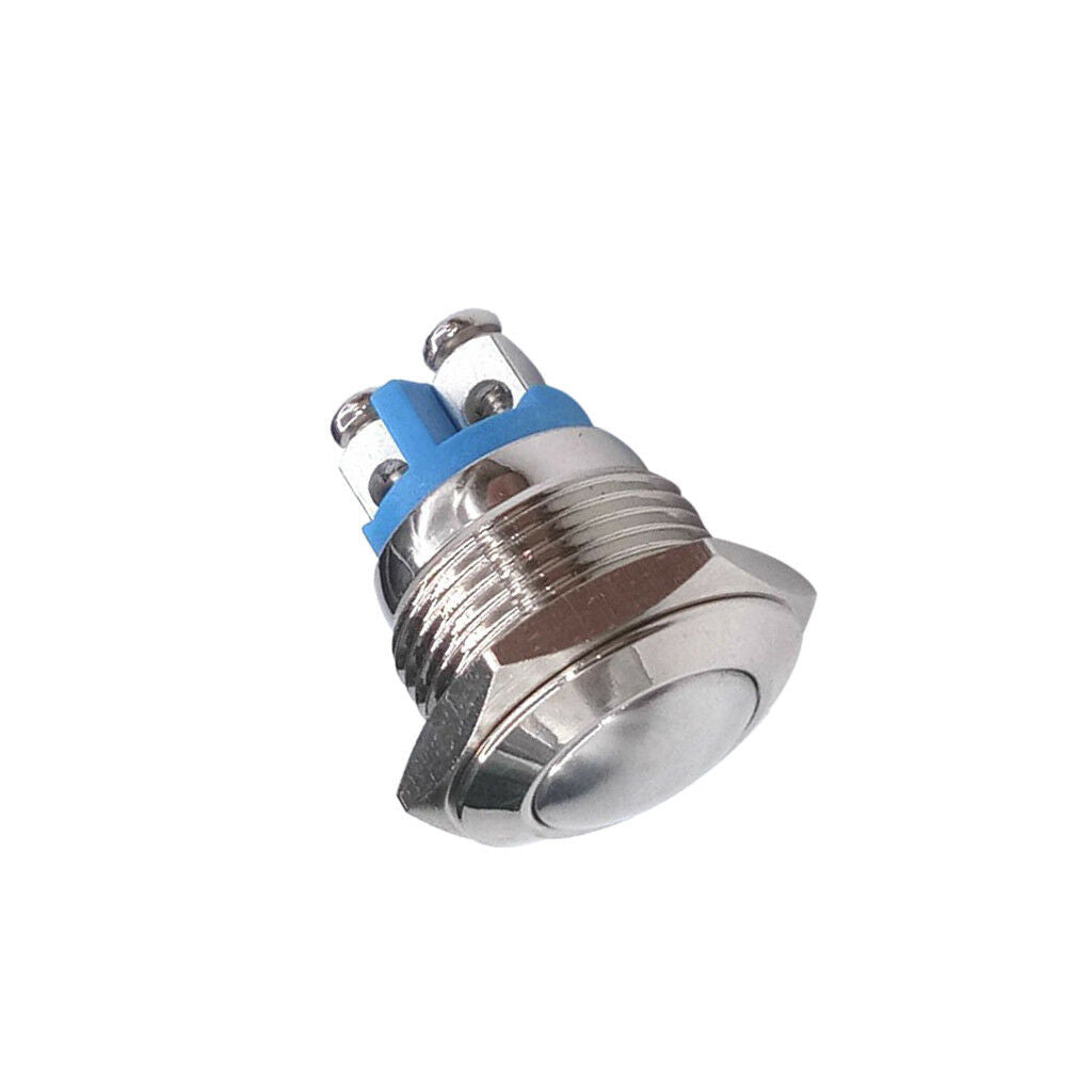 16mm Waterproof Momentary Metal Push Button Switches 250V 3A 1NO SPST