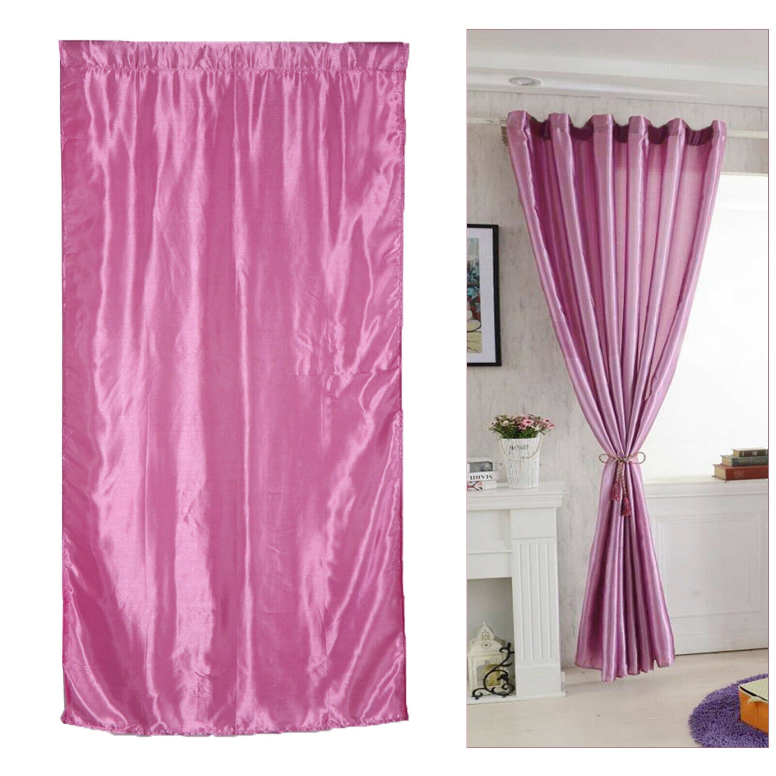 40" x 98" Window Curtains Blackout Polyester for Living Room Cafe Balcony purple