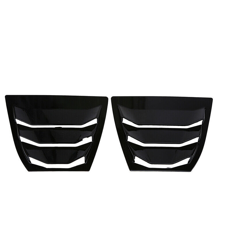 2x Glossy Black Quarter Side Window Louver Vent Cover For Mazda 3 Axela 2014-21
