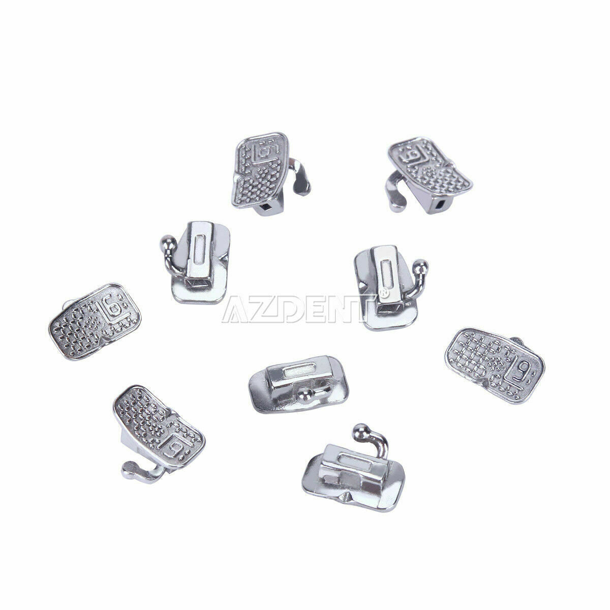 10 X AZDENT Dental Orthodontic Buccal Tubes 1st Molar Roth 022 Bondable Inblock