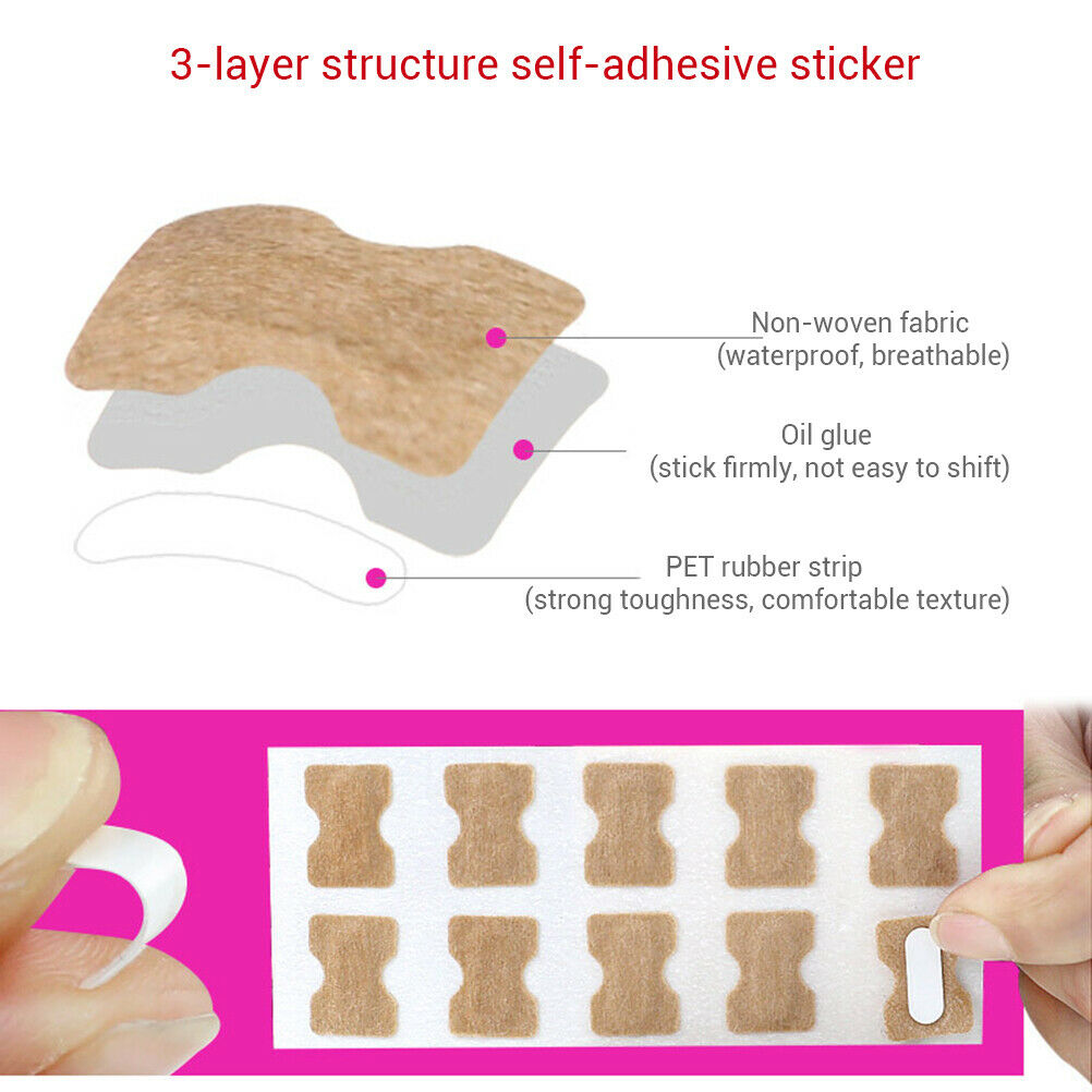 50x Ingrown Toenail Corrector Stickers Double Sided Tape Corrector Pedicure Tool