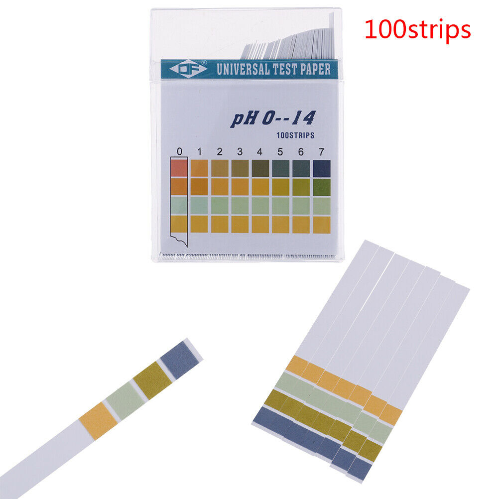 100Pcs 0-14 PH Test Strips Litmus Paper Universal Alkaline Acid Indicator PapDD