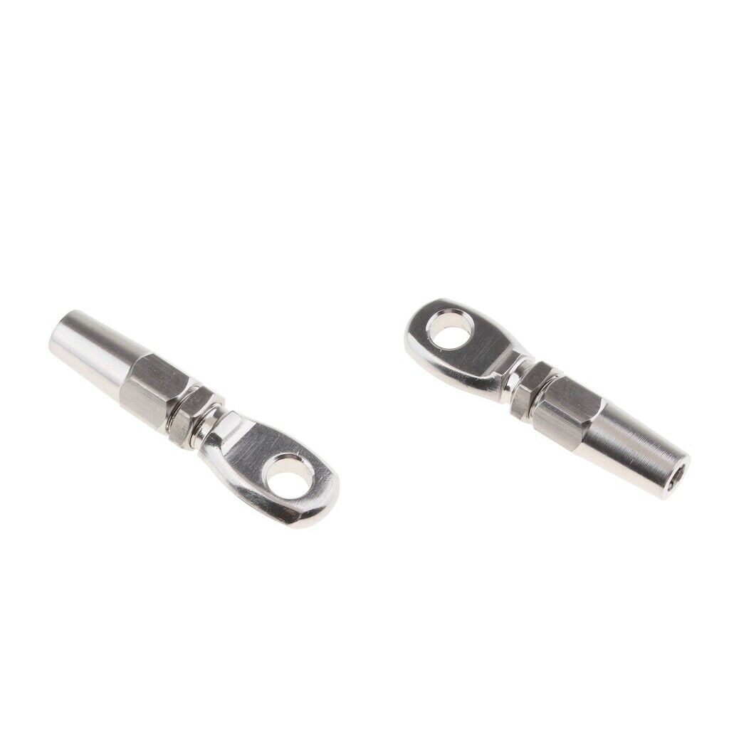1 Pair 6mm Wire Cable Rope Eye Rigging Terminal Swageless DIY Fittings