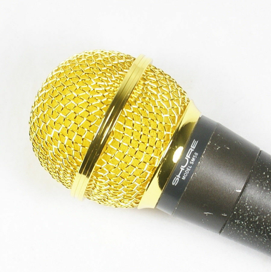 Ball Head KTV Microphone Grille Golden For shure Vocal Mic Handheld SM58 Beta58A