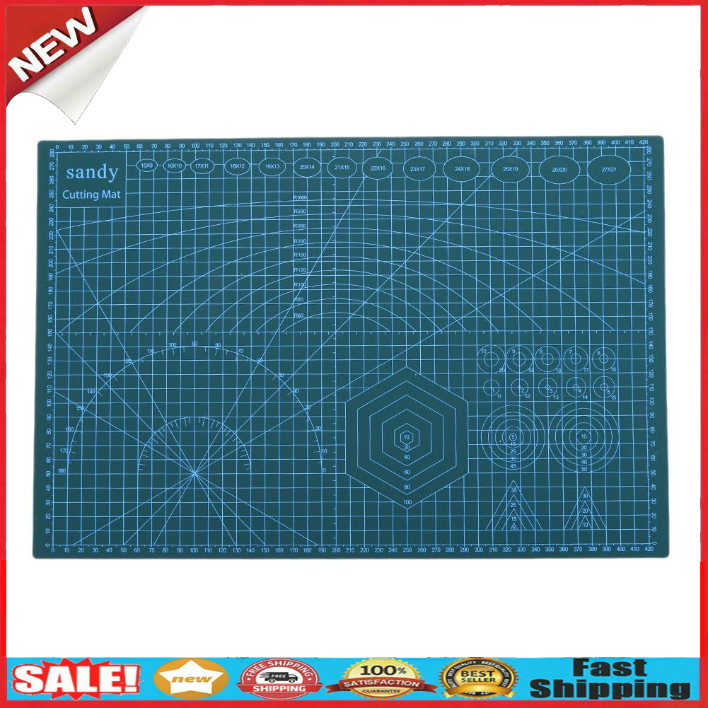 A3 PVC Double Side Self-healing Non Slip DIY Cutting Board Patchwork Mat @