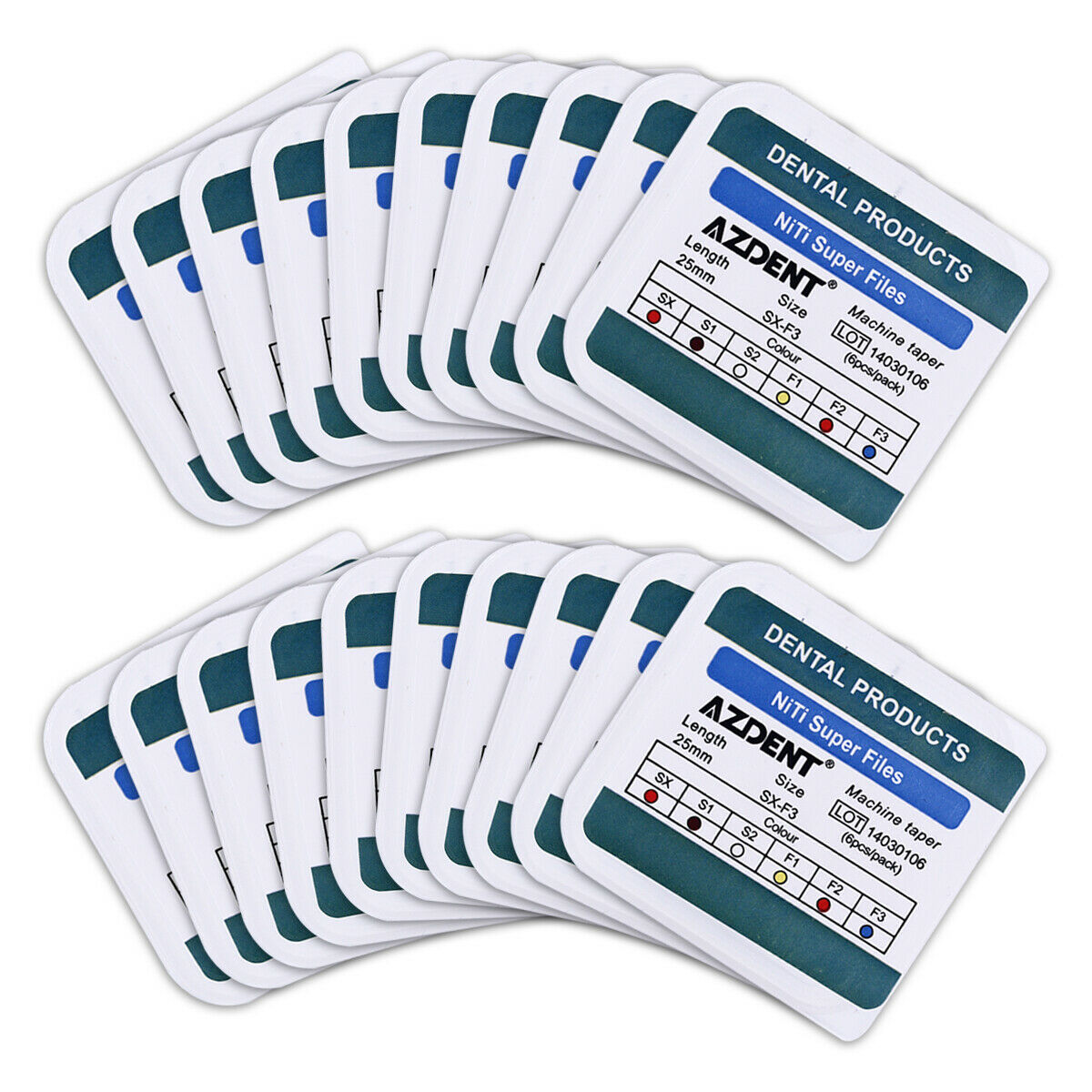 50xDental Endodontic NiTi Engine Use Super Rotary Files SX-F3 25mm 6Pcs/kit