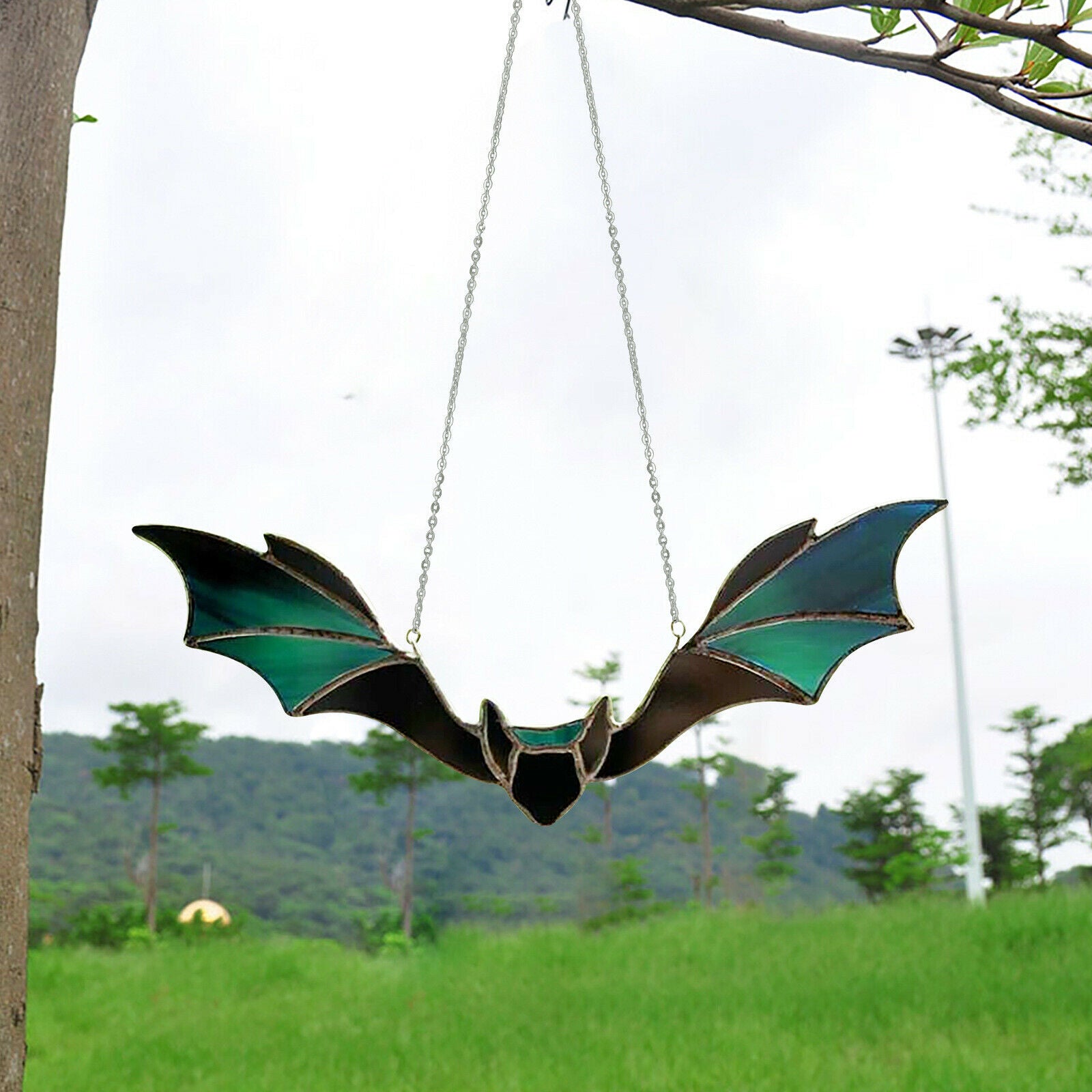 Large Bat Acrylic Window Hanging for Halloween Door Decor Party Favor Supply