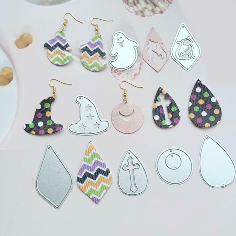 Halloween Cutting Die Stencil Set Embossing Script Stencils for DIY Party Decor