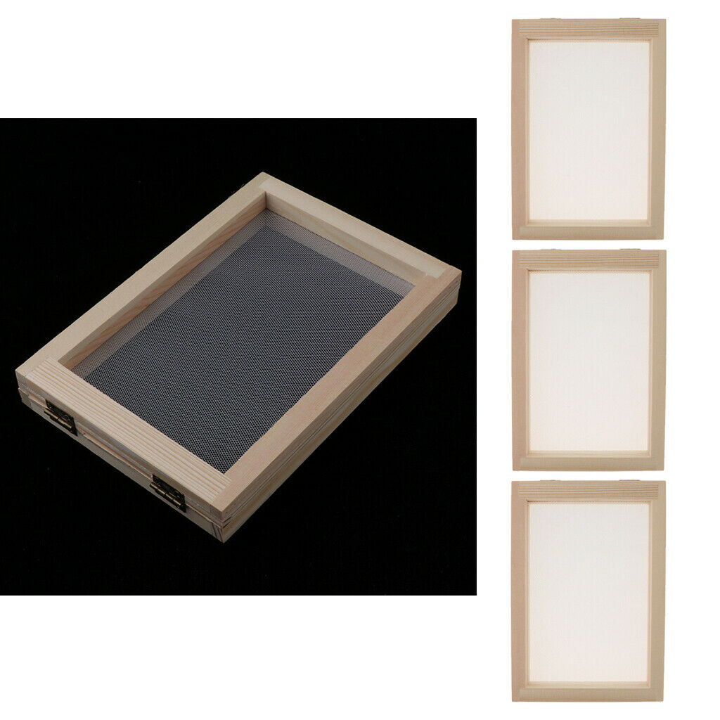 3set Papermaking Mold Papermaking Mold Frame Screen Tools Paper Crafts