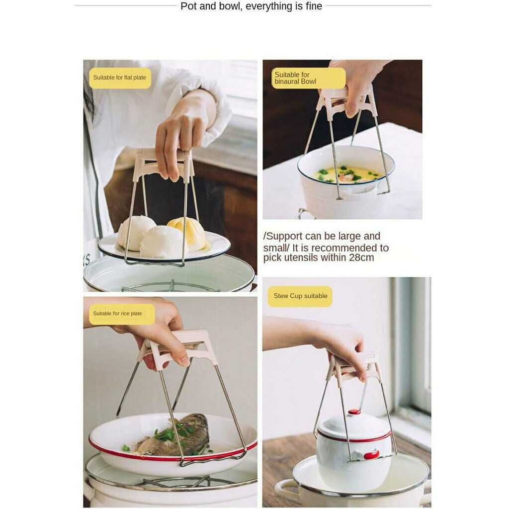 Kitchen Clamps Gripper Bowl Retriever Clip Hand Burns For Pots Crockery Holder