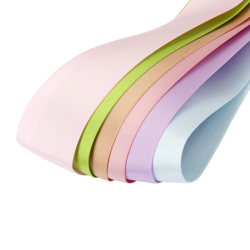 24x 1Yard Double Sided Satin Ribbon Colorful for Wedding Scrapbooking Crafts