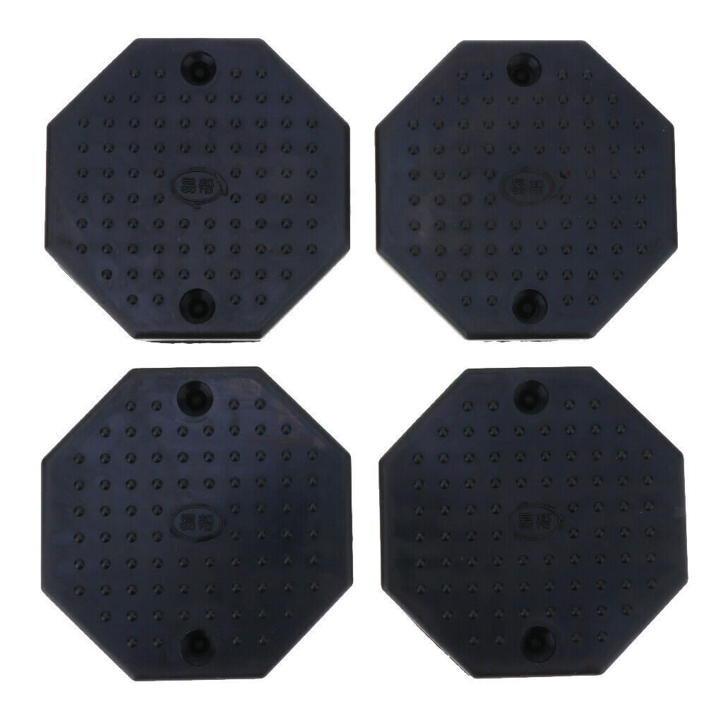 4PCS Heavy Duty Rubber Car Lift Arm Pads Equipment Kit Black Octagon