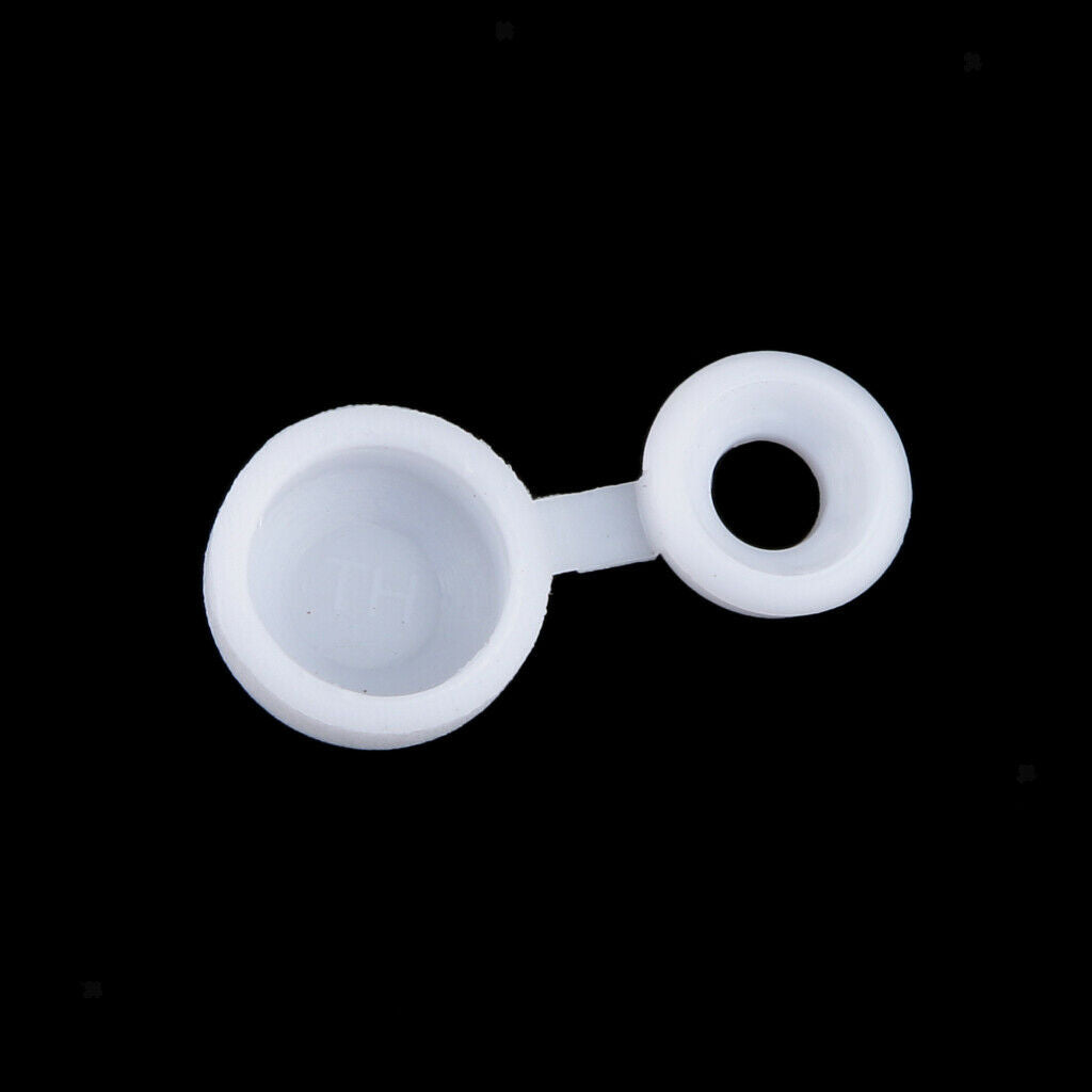 Pack Of 100 Polypropylene Hinged Screw Cover Caps Washers Flip Top