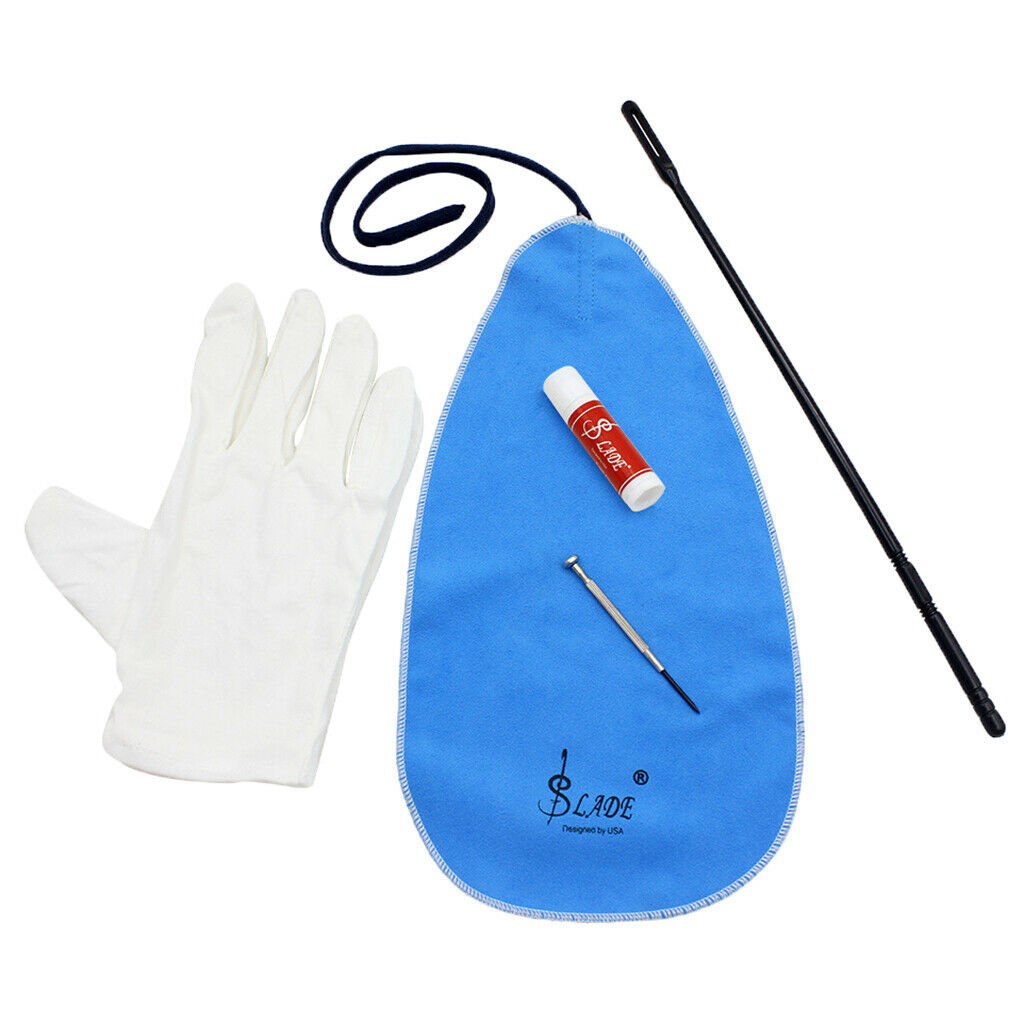 5-in-1 Saxophone Cleaning Care Kits Cleaning Cloth Cleaning Rod Glove Parts