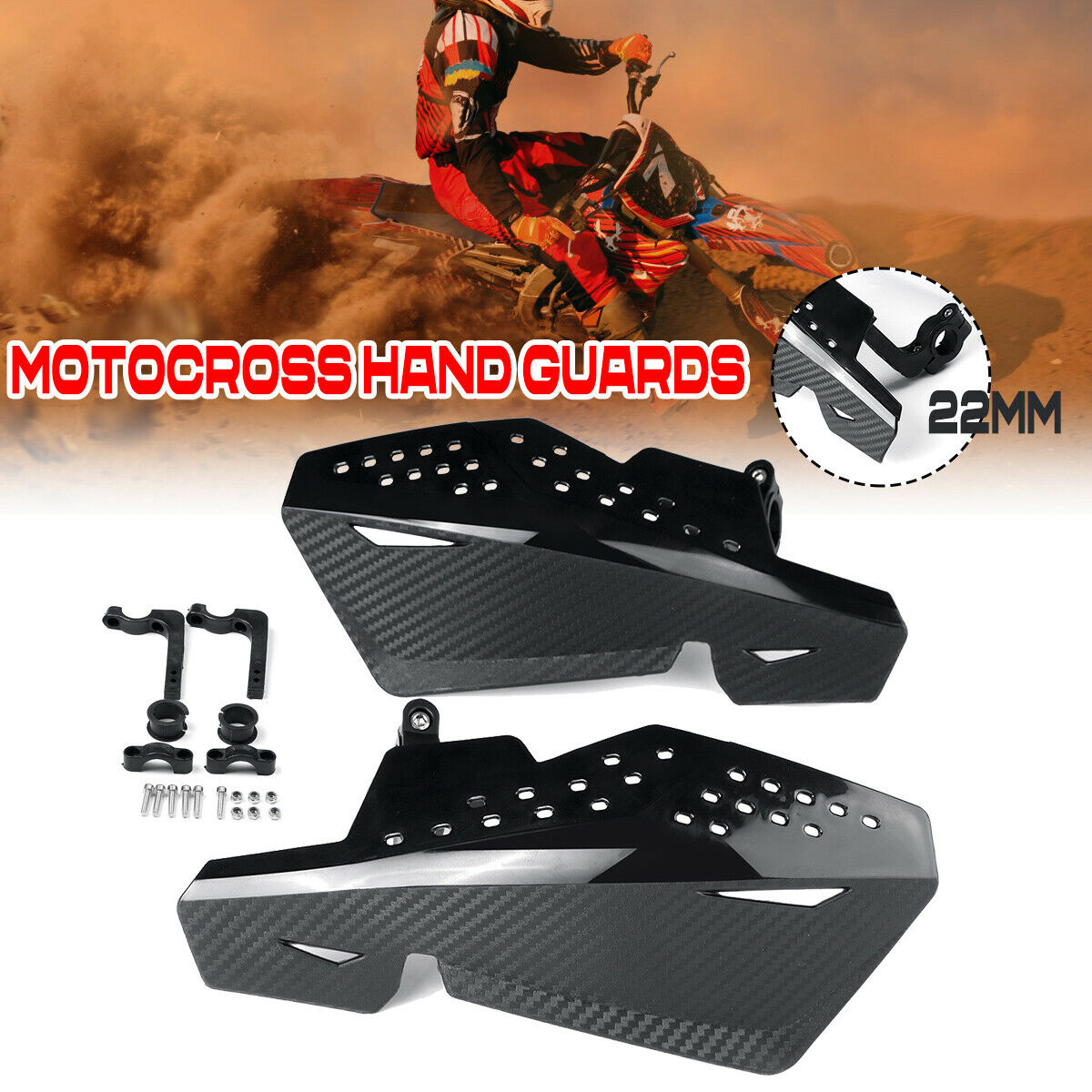 22mm Handguard Hand Guards Protector Bar For ATV Pit Dirt Bike Motocross