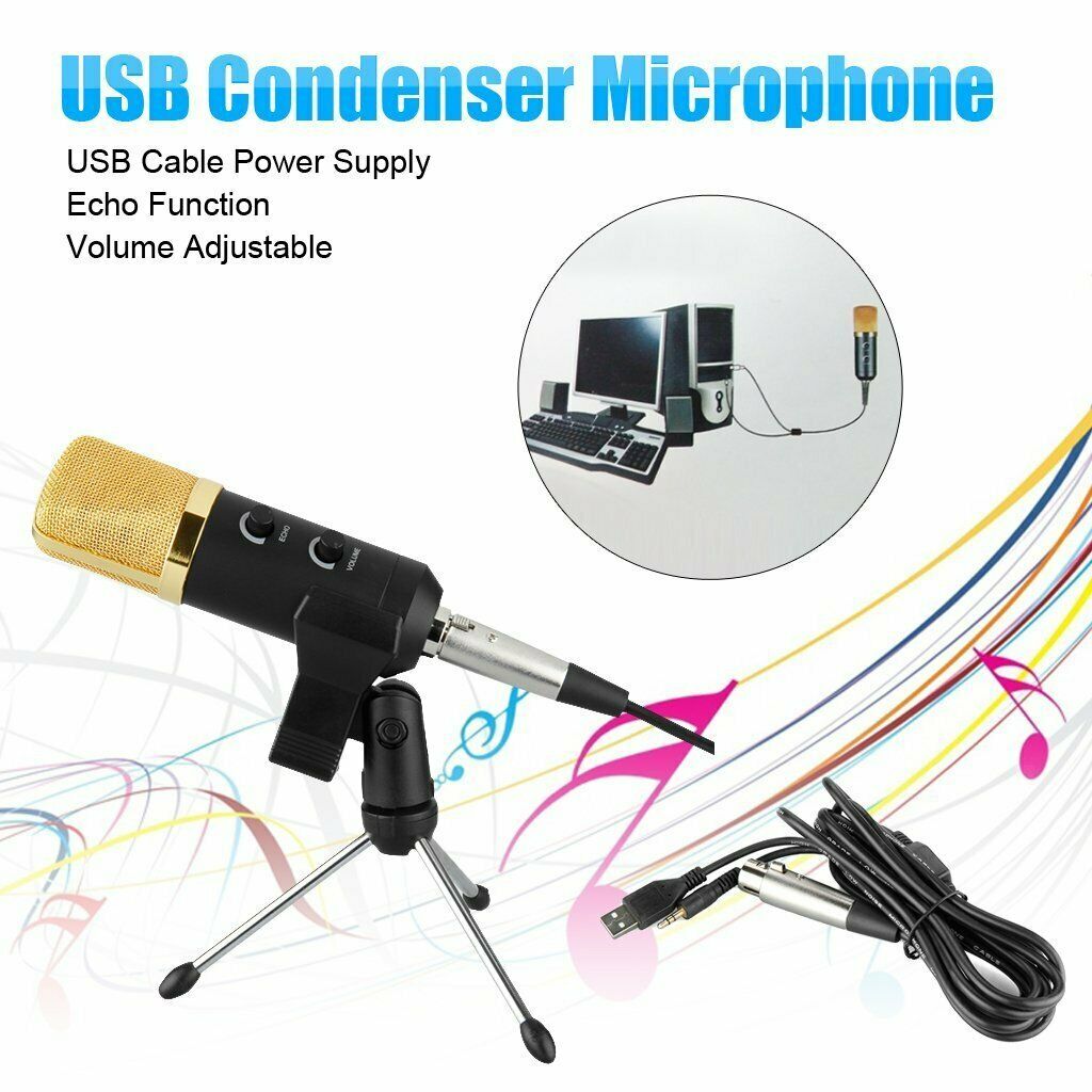 Condenser Microphone  Microphone Mic with Stand 3.5 Mm