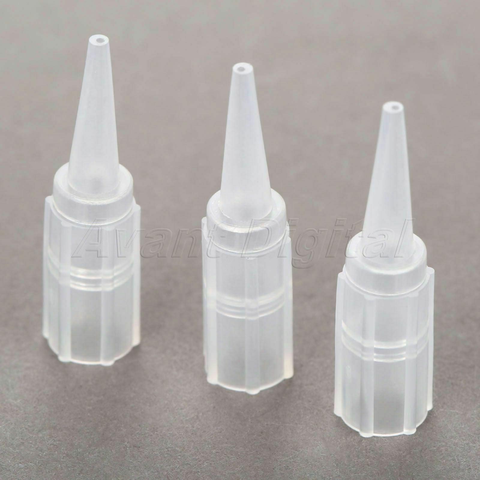 50x White Tattoo Needle Tips Round Mouth 1R Permanent Eyebrow Tattoo Makeup Tool