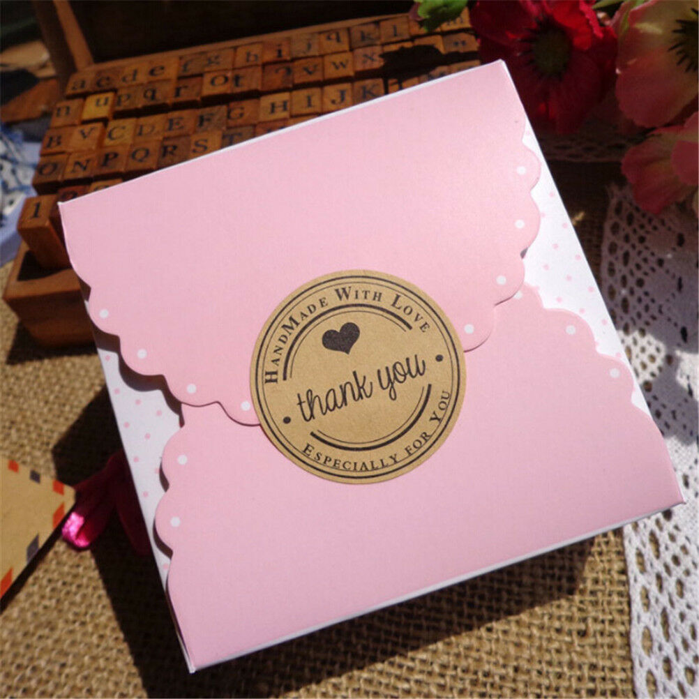120X Thank you Kraft Seal Stickers Paper Label for DIY Gift Cookie Packagi.l8