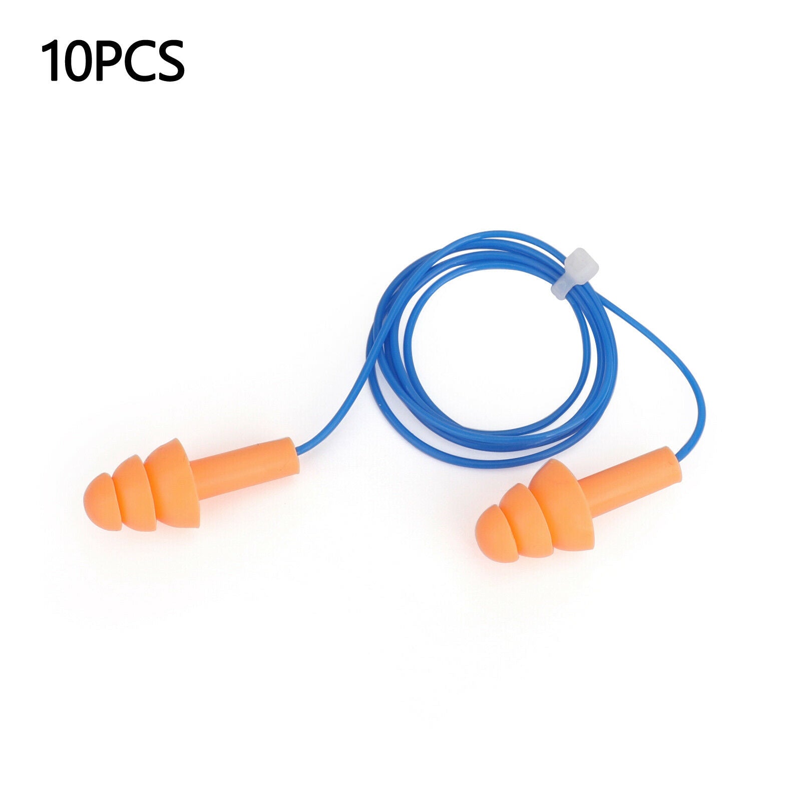20x Silicone Anti Noise Ear Plugs With Anti-Separtion Rope for Study Sleep CA