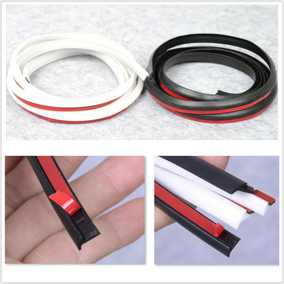 10M Rubber Car Sealing Strip Slanted T-Type Seal Weatherstrip Edge Trim White