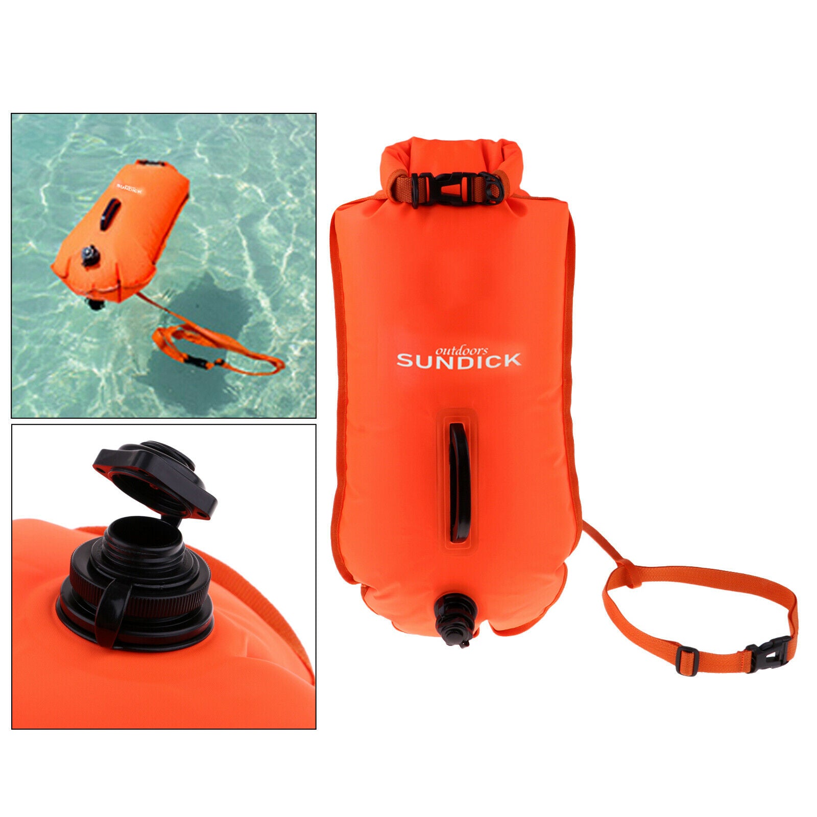 Waterproof Swim Buoy Inflatable Dry Bag with Wait Belt Open Water Swim Floats