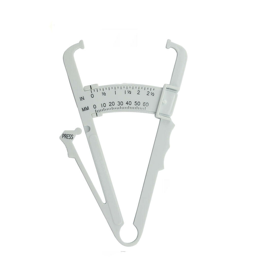 Body  Tester Caliper  Fitness Charts Manual  White