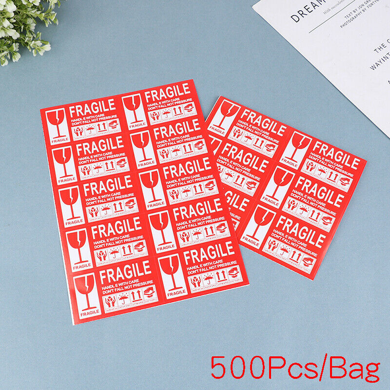 500Pcs Fragile Stickers Fragile Label Warning Labels Fragile Products StickeBDA