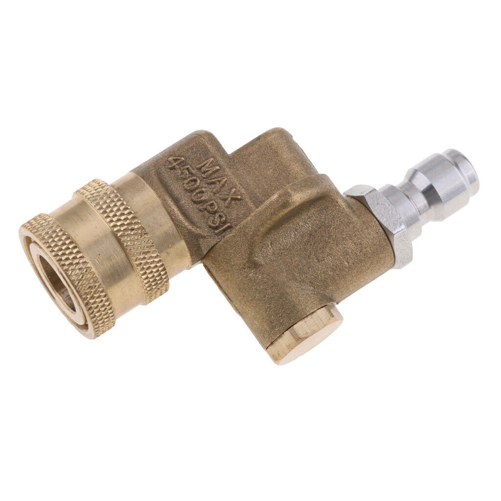 Brass 4000 PSI Pressure Washer Pivoting Coupler, 1/4